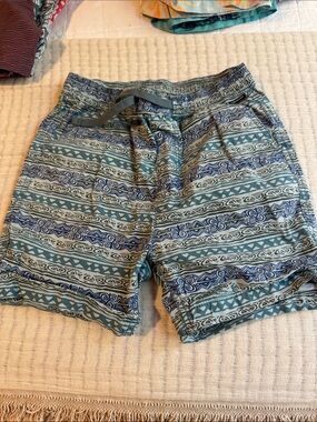 Quick Silver BOYS Patterned Swim Trunks - Teal Blue